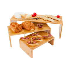 Eco Display Rectangle Natural Bamboo Display Stand - 3 Sizes - 8