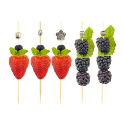 Pixy Silver Bamboo Luxury Metal Beaded Pick - 4