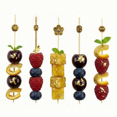 Pixy Gold Bamboo Luxury Metal Beaded Pick - 4