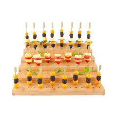 Pixy Natural Bamboo Pick Stand / Skewer Holder - 180 holes - 14 1/4