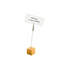 Bambuddha Natural Bamboo Name Card Holder - Metal Clip - 5