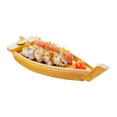 Bambuddha Natural Bamboo Large Sushi Boat - 17 1/4