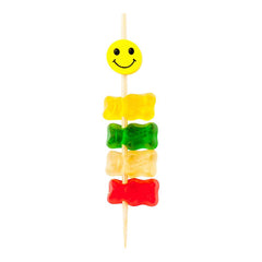 Pixy Yellow and Black Bamboo Smiley Face Pick - 4