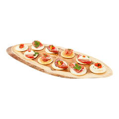 Eco Display Oval Natural Acacia Serving Board - Varnished - 20