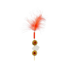 Pixy Assorted Bamboo Fuzzy Wuzzy Feather Skewer - 6