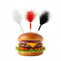 Pixy Assorted Bamboo Fuzzy Wuzzy Feather Skewer - 6