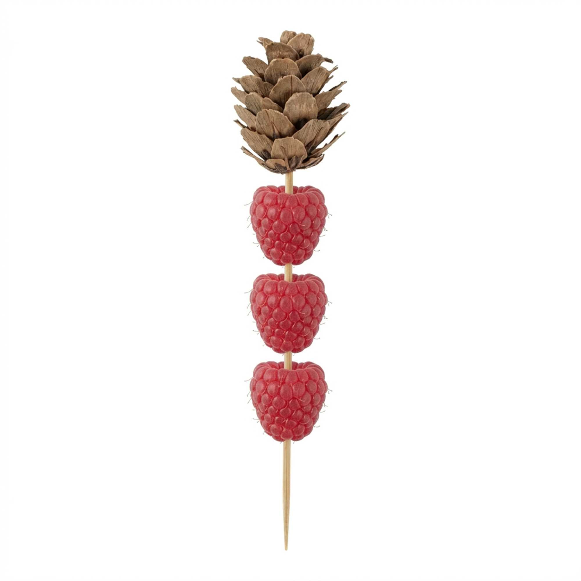 Pixy Natural Bamboo Mini Pine Cone Pick - 4" x 3/4" x 3/4" - 500 count box