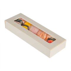 Taipei 9 oz Rectangle Poplar Container - with Window Flap Lid - 500 count box