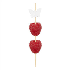 Pixy White Bamboo Butterfly Pick - 4