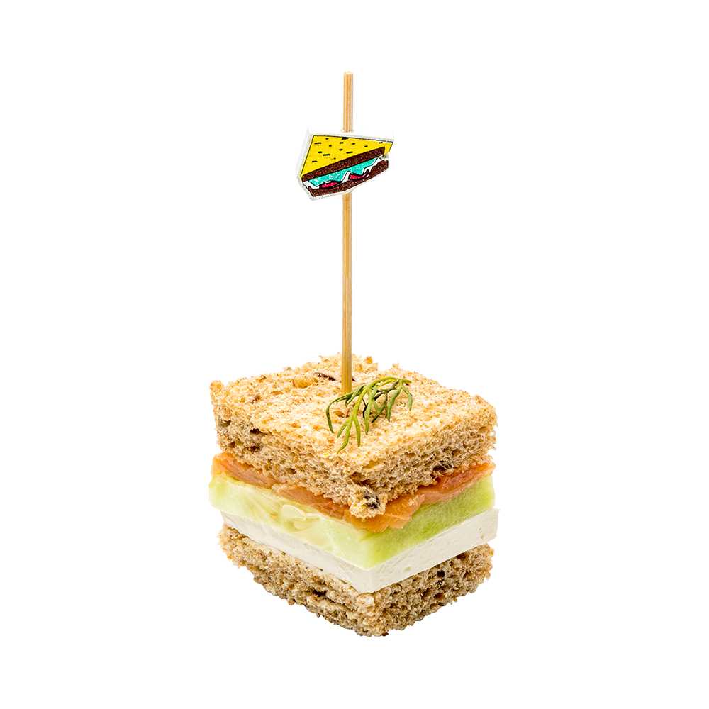 Pixy Yellow Bamboo Sandwich Pick - 4" x 3/4" - 1000 count box