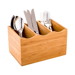 Eco Display Rectangle Natural Bamboo Flatware Display - 8 1/4