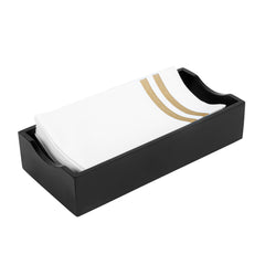 Nature Tek Rectangle Black Bamboo Napkin Holder - 9 1/2