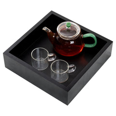 Nature Tek Square Black Bamboo Small Tray - 10