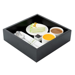 Nature Tek Square Black Bamboo Large Tray - 11 3/4