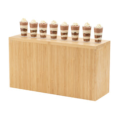 Cater Tek Rectangle Natural Bamboo Tall Riser - 20 1/2