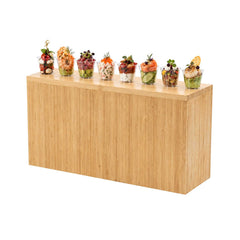 Cater Tek Rectangle Natural Bamboo Tall Riser - 20 1/2