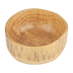 Nature Tek 64 oz Round Natural Wood Serving Bowl - 9 1/4