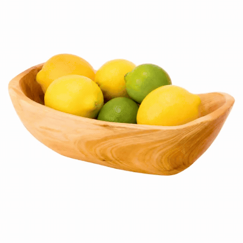 Nature Tek 37 oz Oval Natural Wood Serving Bowl - 11 1/4" x 6 1/4" x 3 1/2" - 1 count box