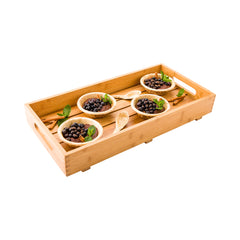Nature Tek Natural Bamboo Serving Tray - with Handles - 22 1/2