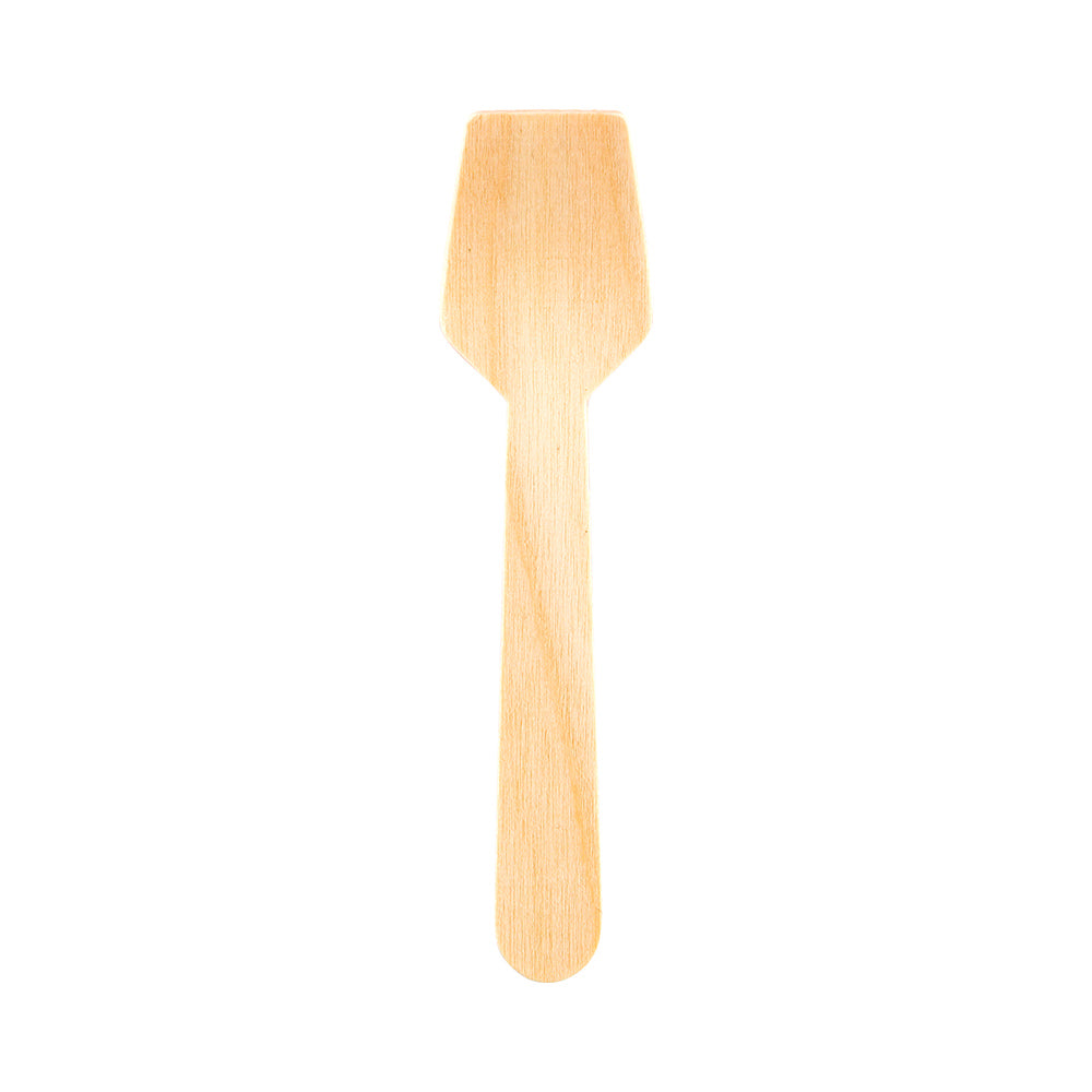 Eco Luxe Square Natural Wood Tasting Spoon - 3 3/4" - 1000 count box