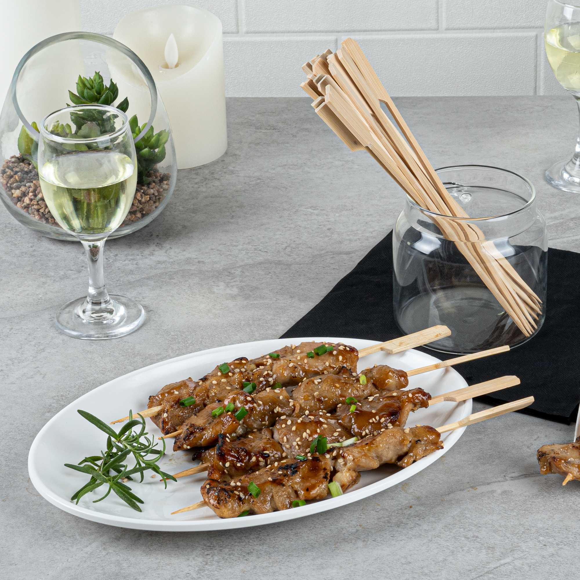 Pixy Natural Shaved Bamboo Paddle Skewer - 8 1/4" - 1000 count box