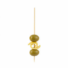 Pixy Natural Bamboo Pointed Square Skewer - 6 1/2
