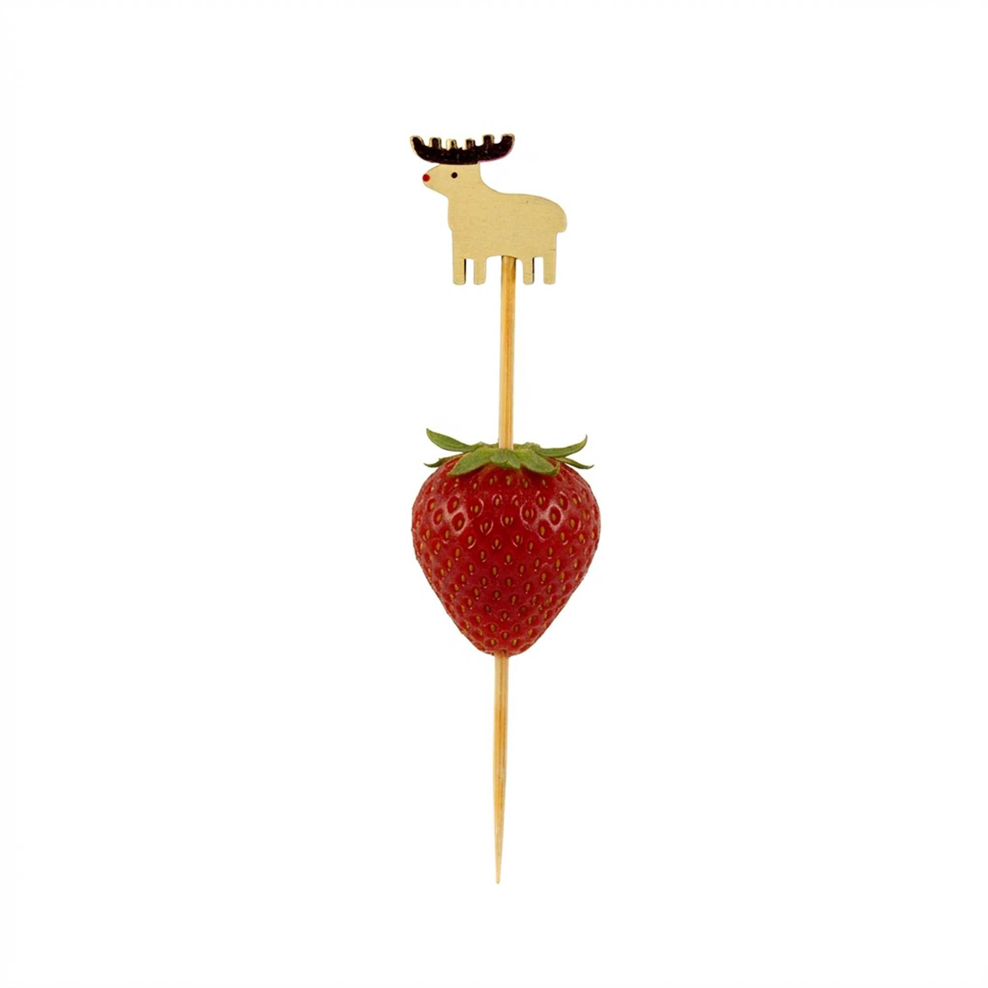 Pixy Natural Bamboo Rudolph Pick - 3 1/2" - 1000 count box