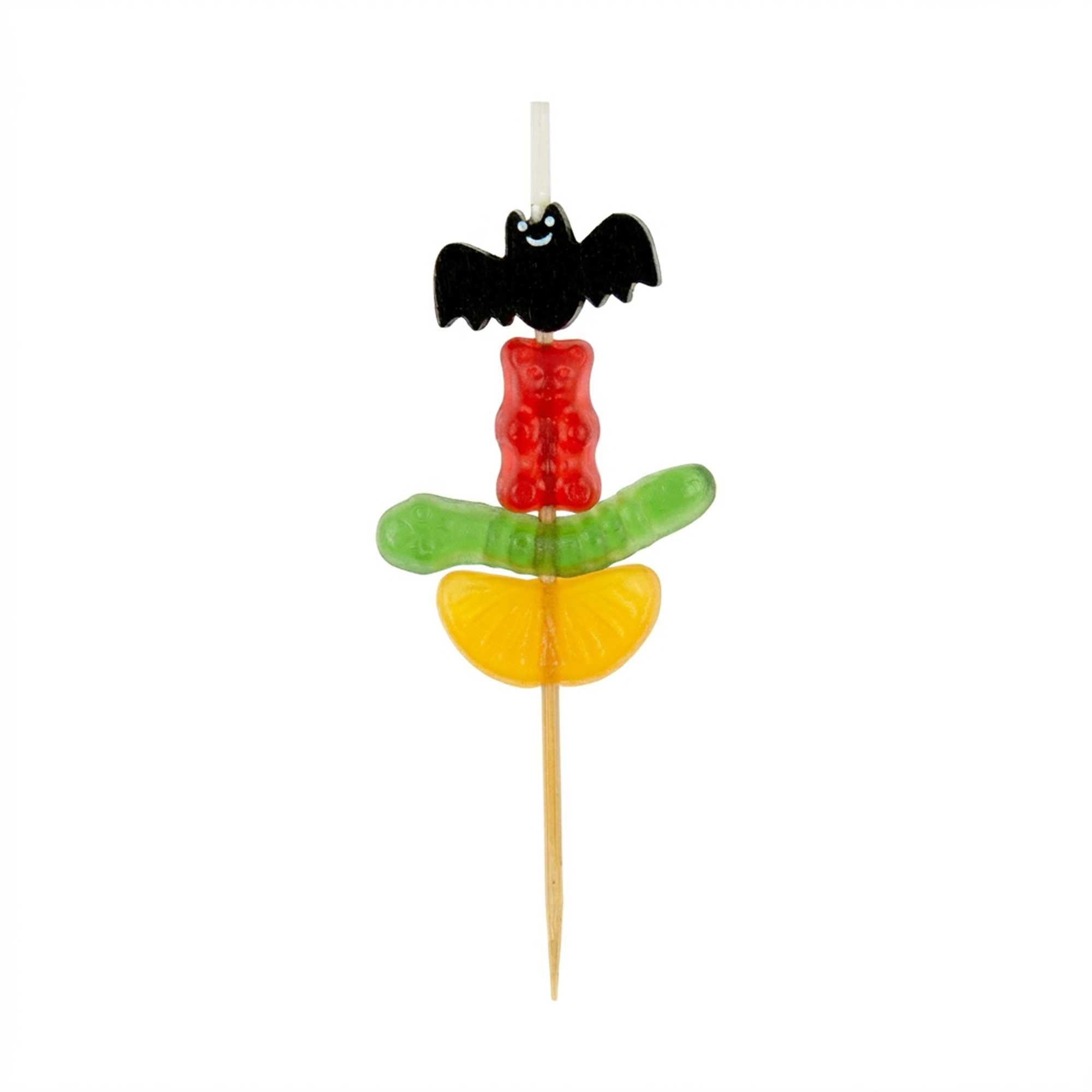 Pixy Black Bamboo Happy Bat Pick - 3 1/2" - 1000 count box