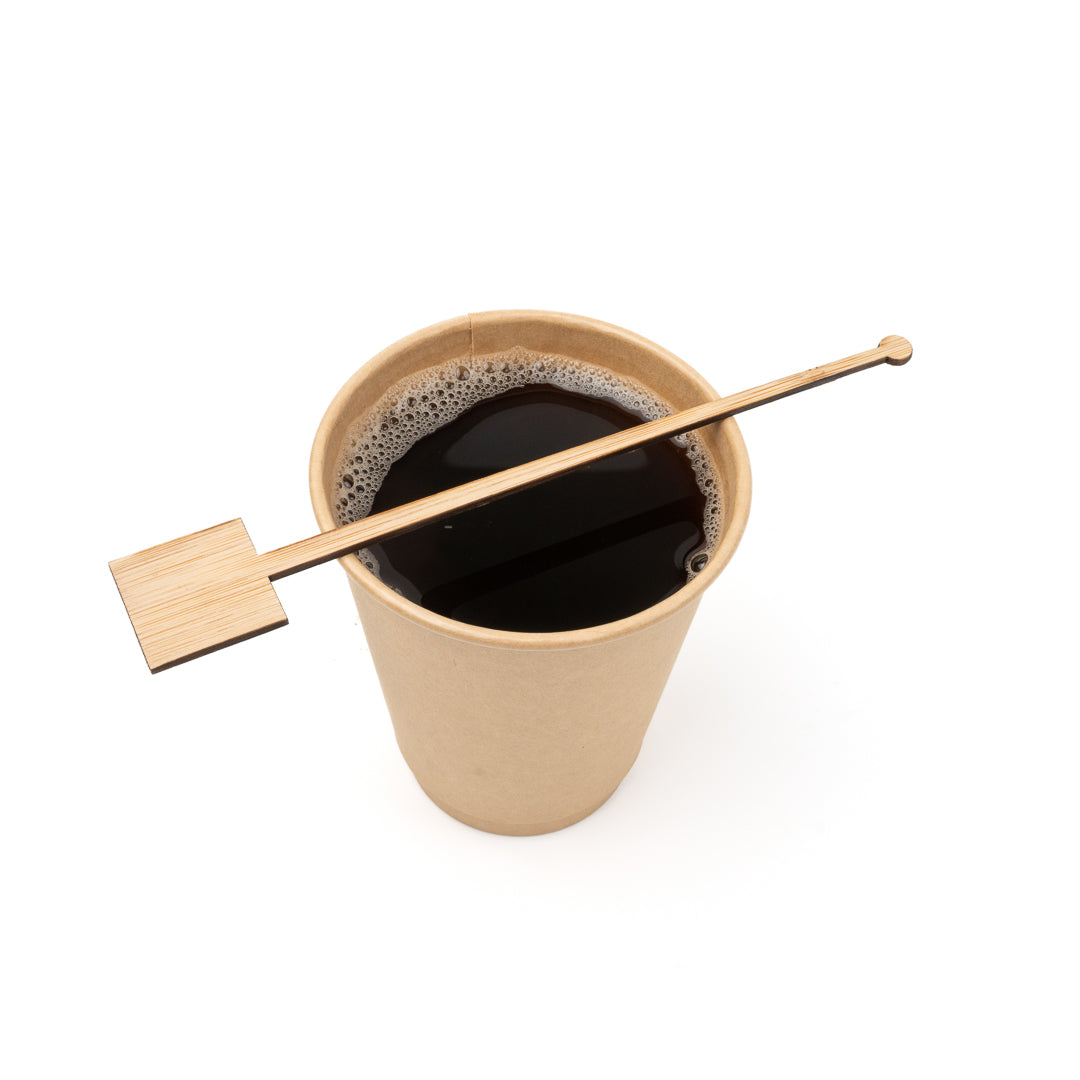 Restpresso Natural Bamboo Coffee Stirrer - Square Top - 7" - 1000 count box