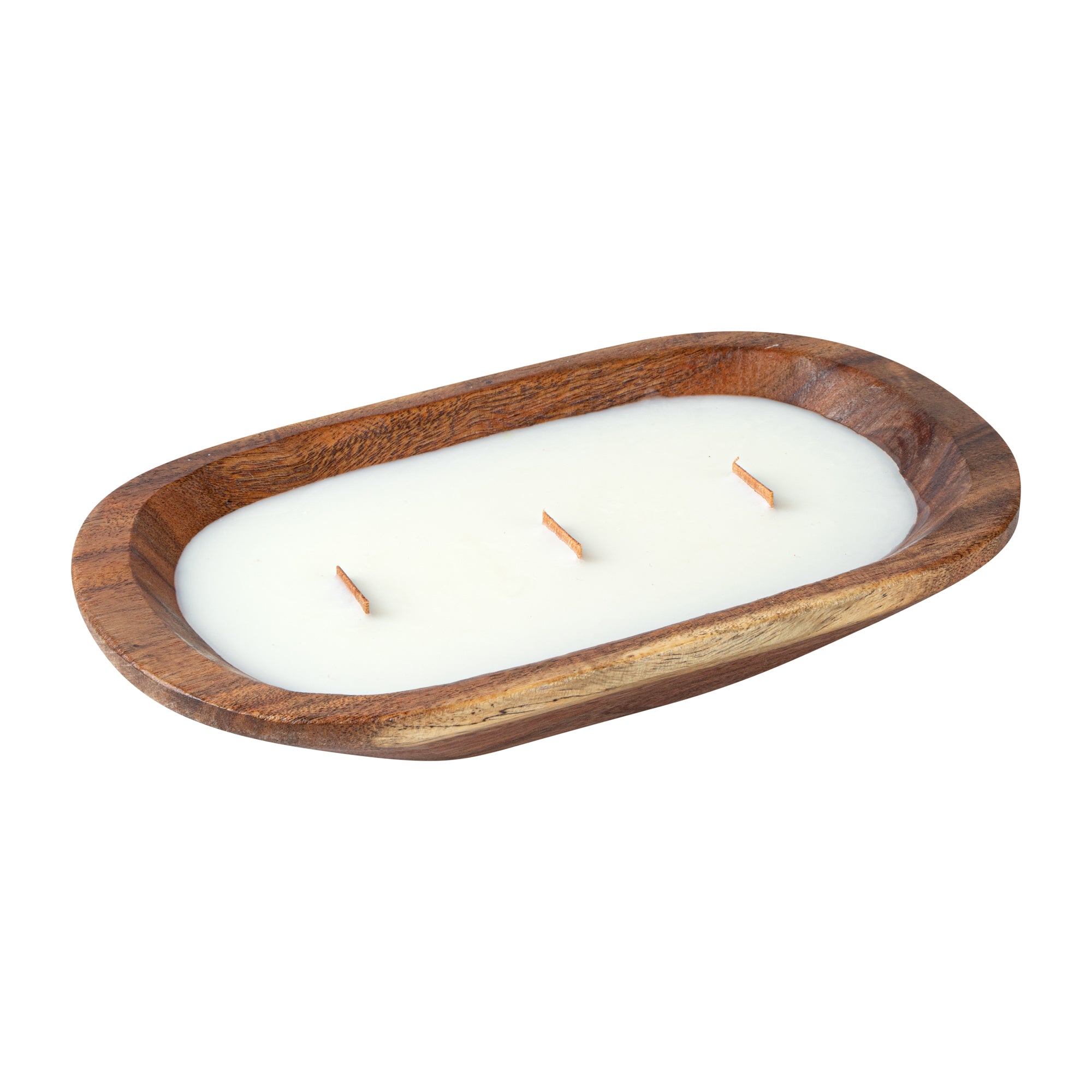 Coco Casa Handmade Wood Bowl Candle - Lavender - 9" x 5 1/2" x 2" - 10 count box