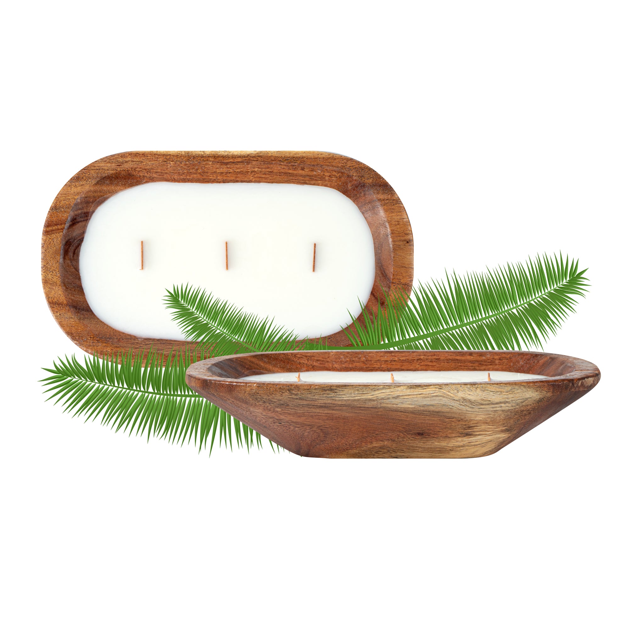 Coco Casa Handmade Wood Bowl Candle - Spring Hydrangea - 9" x 5 1/2" x 2" - 10 count box