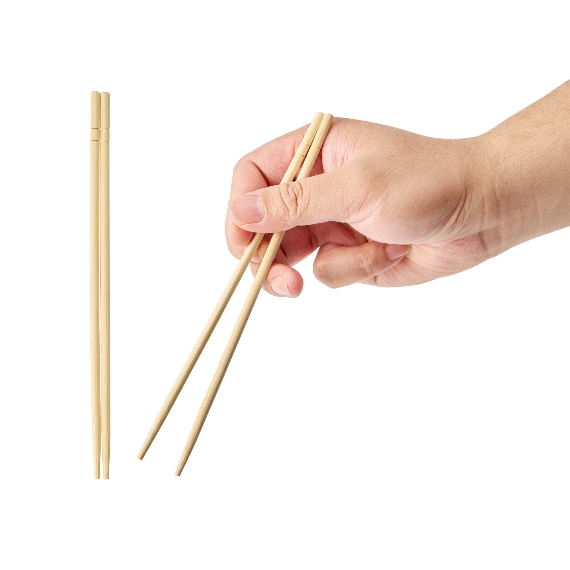 Bambuddha Natural Bamboo Chopsticks - Wrapped - 7 3/4" - 100 count box