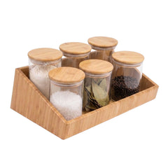 Eco Display Rectangle Natural Bamboo Display Bin - 19 3/4
