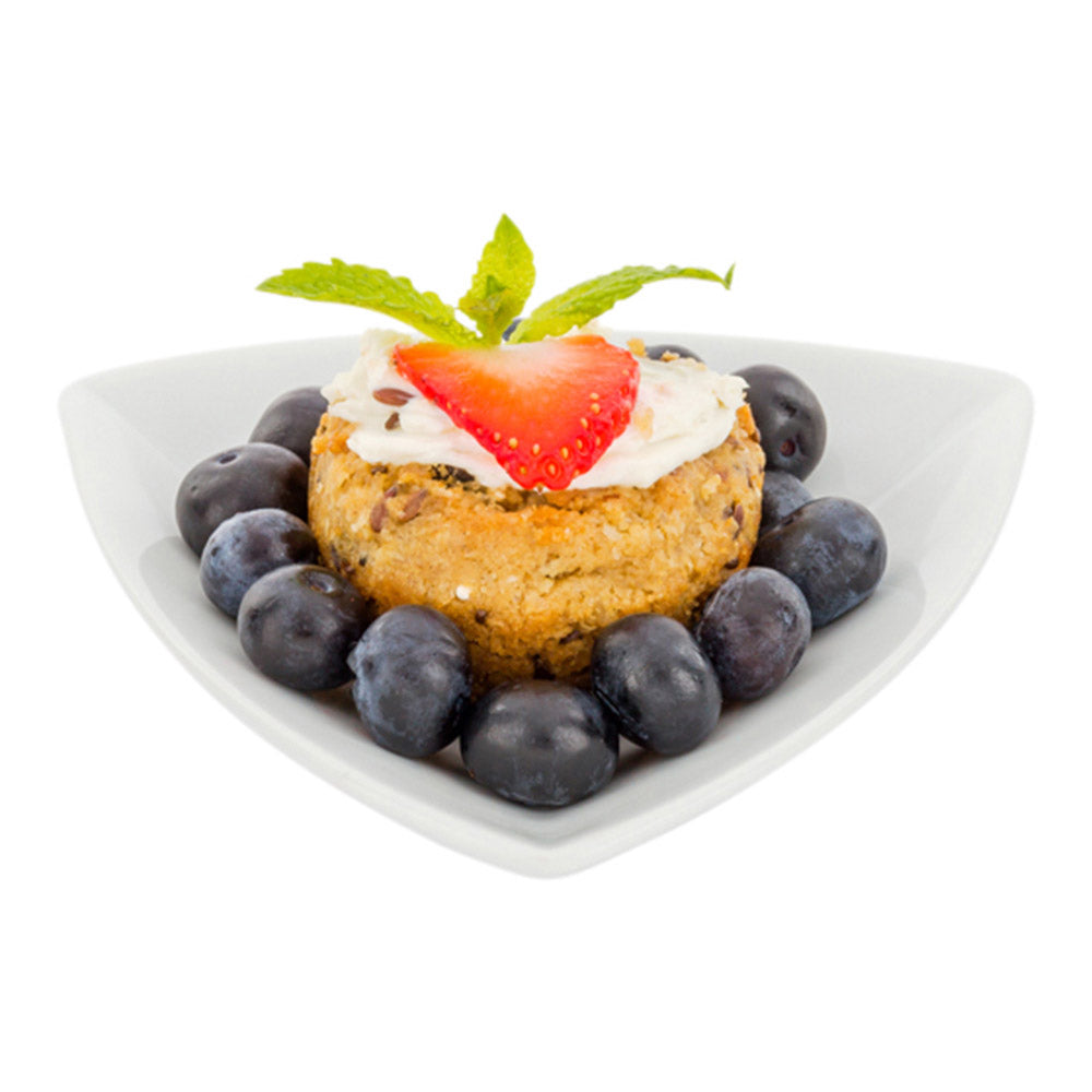 Chef 101 Triangle White Porcelain Mini Triangolo Dish - 4" x 4" x 1" - 10 count box