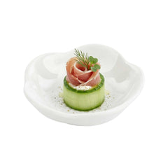 Chef 101 Round White Porcelain Mini Le Fleur Dish - 3