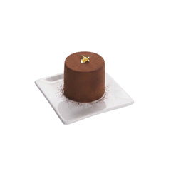 Chef 101 Square White Porcelain Mini Edge Plate - 3