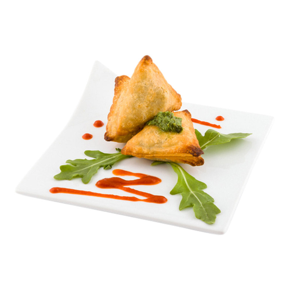 Chef 101 Square White Porcelain Modern Flare Plate - 6" x 6" x 1 1/4" - 10 count box