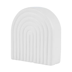 Table Art White Ceramic Rainbow Vase - 6'' x 2'' x 6 1/4'' - 1 count box