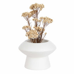 Table Art White Ceramic Mushroom Vase - 5 3/4'' x 5 3/4'' x 4'' - 1 count box