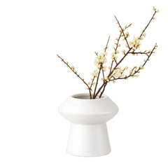 Table Art White Ceramic Mushroom Vase - 6 1/4'' x 6 1/4'' x 6'' - 1 count box