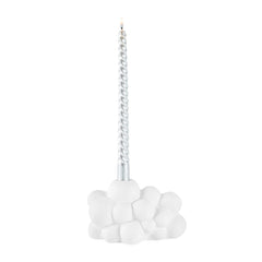 Table Art White Ceramic Bubble Vase - 6 1/2'' x 4'' x 4'' - 1 count box