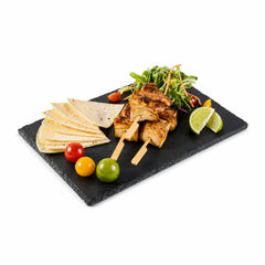Stone Tek Rectangle Black Slate Serving Tray - 11 3/4