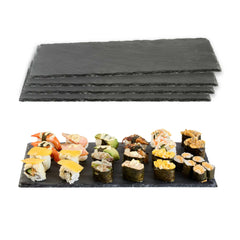 Stone Tek Rectangle Black Slate Serving Tray - 15 3/4