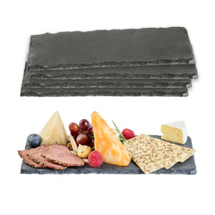 Stone Tek Rectangle Black Slate Serving Plate - 9 3/4