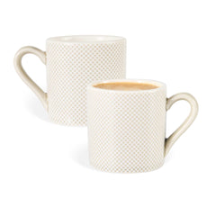 German Standard 3 oz Gray Mesh Embossed Porcelain Espresso Cup - 3 1/4