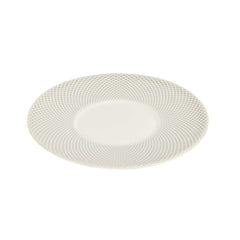 German Standard Round Gray Mesh Embossed Porcelain Saucer - 5