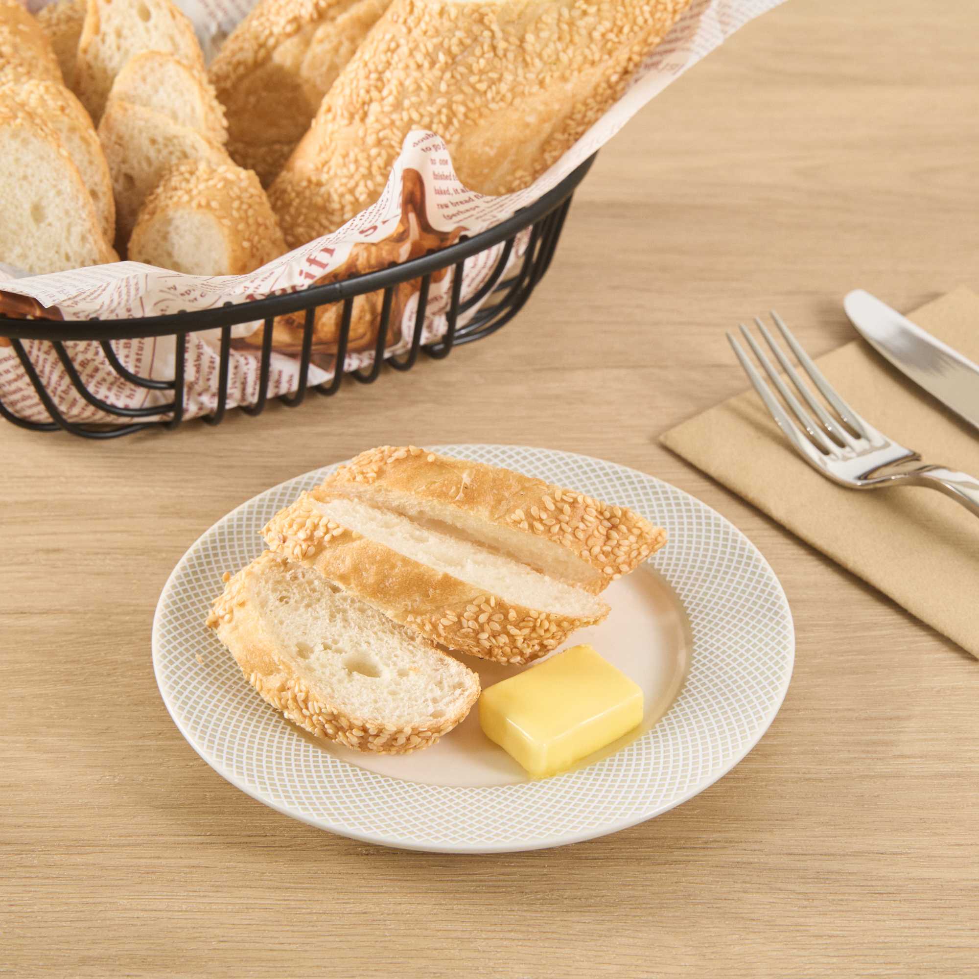 German Standard Round Gray Mesh Embossed Porcelain Bread and Butter Plate - 6 1/2" x 6 1/2" x 3/4" - 4 count box