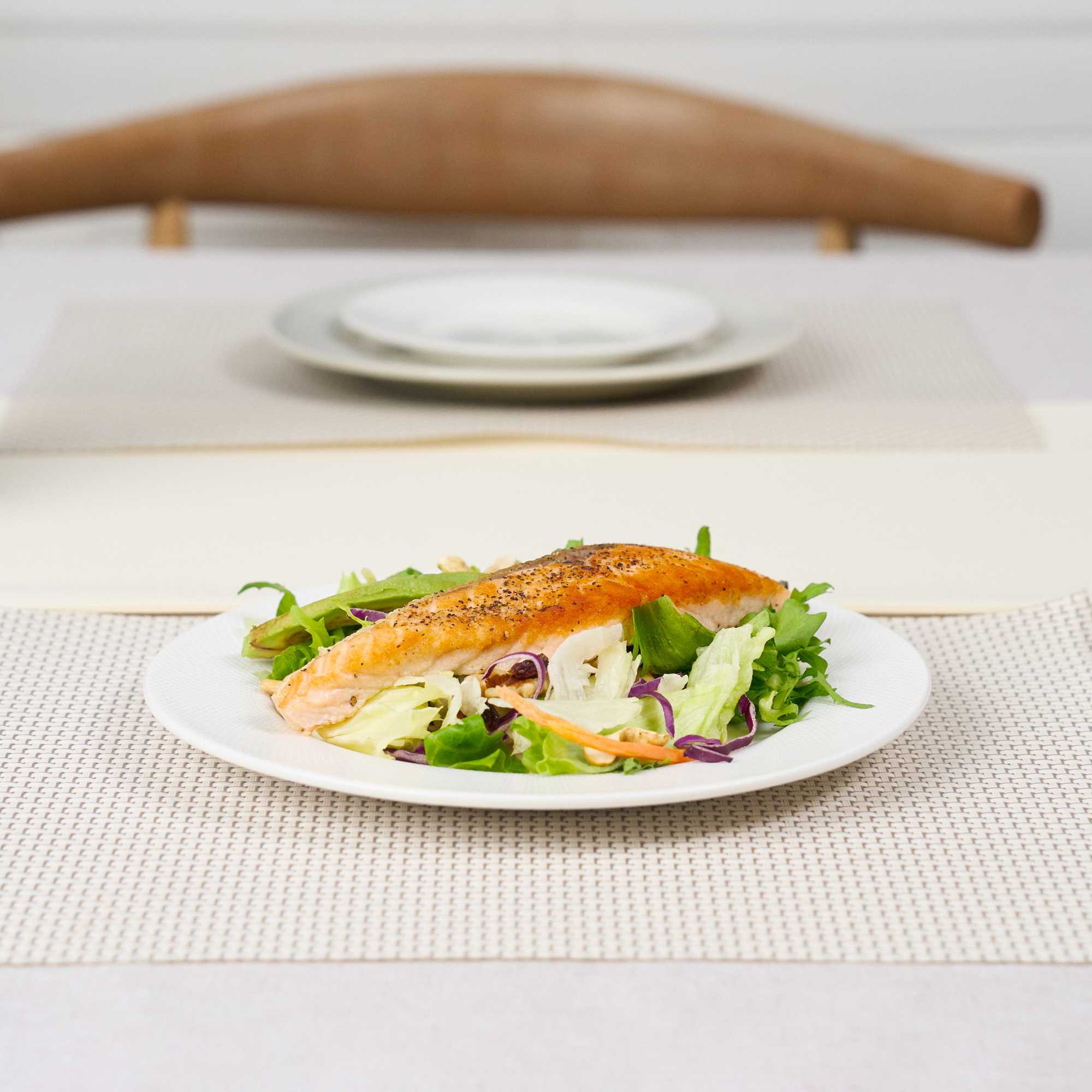 German Standard Round Beige Mesh Embossed Porcelain Salad Plate - 9" x 9" x 3/4" - 4 count box