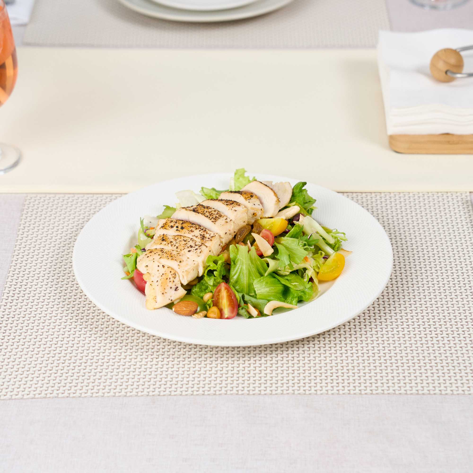 German Standard Round Beige Mesh Embossed Porcelain Dinner Plate - 10 3/4" x 10 3/4" x 1" - 4 count box