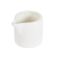 German Standard 2 oz Beige Mesh Embossed Porcelain Creamer - 1 3/4
